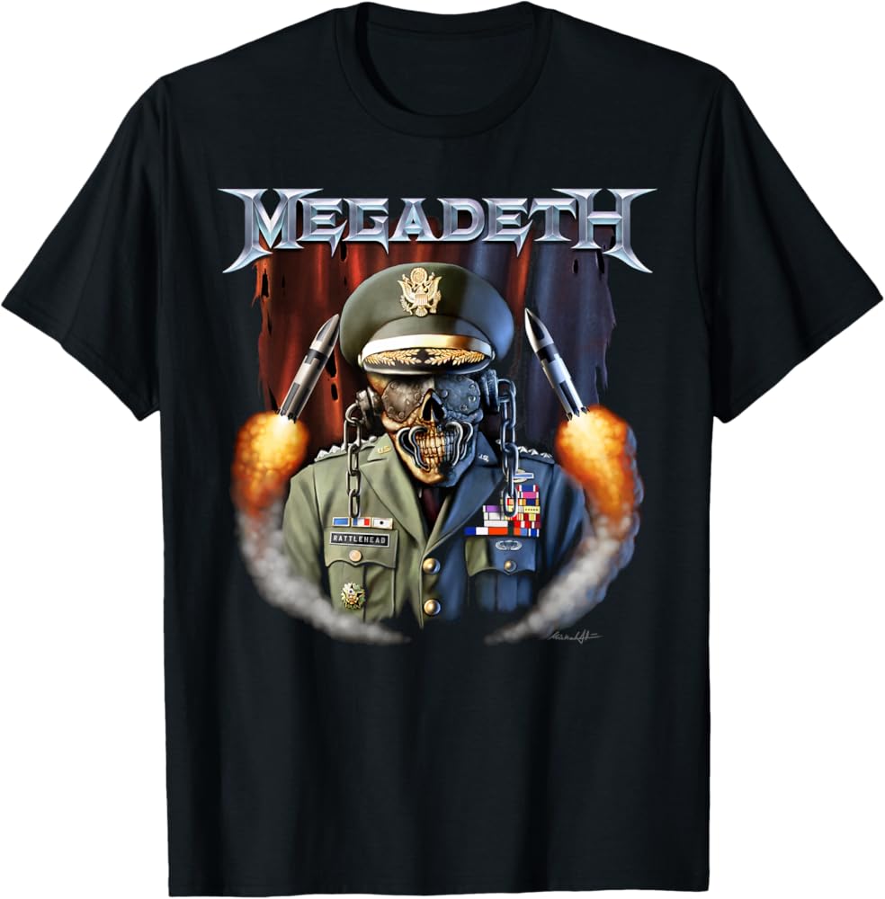 Amazon.com: Megadeth - General Vic with Missiles T-Shirt